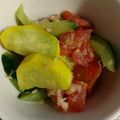 クック0MHF56☆'s cooksnap of when they made 10分待って☺ズッキーニ&キュウリサラダ.
