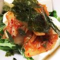 しらっこ's cooksnap of when they made キムチ・豆腐・水菜のもりもりサラダ！.