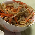 monaminoel's cooksnap of when they made ごぼうとクルミの味噌炒め.