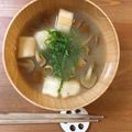 ＊ＡＫＯＲＩ＊'s cooksnap of when they made ナメコと麩の味噌汁紫蘇風味.