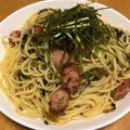 チャックねこ☆'s cooksnap of when they made 高菜とウィンナーのパスタ☆.