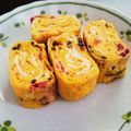 MyK8966's cooksnap of when they made ✿梅＊かつお＊塩昆布の卵焼き✿.