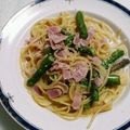 細雪里's cooksnap of when they made 【アスパラとベーコンのクリームパスタ】♪.