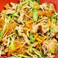 クックHULARP☆'s cooksnap of when they made 豚こま肉と水菜のチャプチェ.