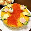 ☆YDK☆'s cooksnap of when they made 七夕ちらし寿司ケーキ.