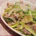 白い帆's cooksnap of when they made 豚肉・玉ねぎ・小松菜の塩炒め.