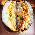 komugiko4's cooksnap of when they made 焼きそば卵サンドnoおにぎらず.