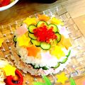 デコれな's cooksnap of when they made 七夕ケーキすし.