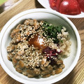 ☆あいちゃん's cooksnap of when they made さっぱり！梅納豆の卵黄しょうゆ漬けごはん.