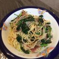 lattecham's cooksnap of when they made 簡単☆コンビーフとほうれん草のパスタ.