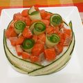 c_masahiro's cooksnap of when they made サーモンちらしケーキ寿司.