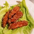 chefくま's cooksnap of when they made 焼肉のたれでスタミナ照り焼きチキンバー.