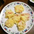 みみりん♪♪'s cooksnap of when they made 簡単ふわふわ♪かにかまでカニ焼売もどき♡.