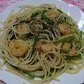 くーこぷ's cooksnap of when they made ほうれん草と海老で贅沢オイルパスタ☆.