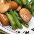 卵せんべい's cooksnap of when they made インゲンとウィンナーのマヨネーズ炒め.