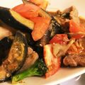 たらぴとりん's cooksnap of when they made 鶏胸ピーマン茄子トマトのアジアン炒め.