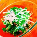 Jntih's cooksnap of when they made あと一品に★水菜とツナのおひたし.