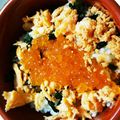 しろかく's cooksnap of when they made 鮭いくら丼.