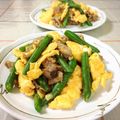 nasubeam's cooksnap of when they made 豚肉とインゲンと卵の炒め物.