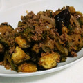 クックIEAB2D☆'s cooksnap of when they made ナスとゴーヤの挽き肉炒め.