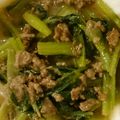 ももpppp's cooksnap of when they made パパっと小松菜そぼろあんかけ.