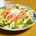 つちかな's cooksnap of when they made 水菜も美味しい！簡単！アボカドネギトロ丼.
