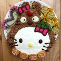 みーにゃん0310's cooksnap of when they made *トトロをかぶったキティちゃんケーキ*.