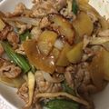 kanatrip's cooksnap of when they made 豚こまとアスパラのオイスターソース炒め.