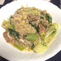 ほもい's cooksnap of when they made 青梗菜ともやしのひき肉炒め.