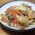chou*'s cooksnap of when they made ポン酢で野菜たっぷり焼うどん.