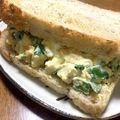 YUKIKI☆'s cooksnap of when they made ｶﾝﾀﾝ!ピーマン玉子チーズのマヨサンド.