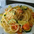 クック2GIL1Y☆'s cooksnap of when they made ズッキーニとトマトのシンプルパスタ.