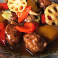 megu814's cooksnap of when they made 肉団子と野菜の素揚げの甘酢あん炒め♥.