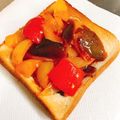 ぱんだ170071's cooksnap of when they made 朝食ランチに♢額縁ラタトゥイユトースト♢.