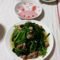 えりりんちゃん♡'s cooksnap of when they made 小松菜と豚ひき肉のオイスターソース炒め.