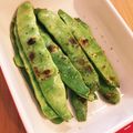クック34UBZ4☆'s cooksnap of when they made スナップえんどうのオイル焼き.