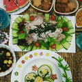 ちび姫ちゃん's cooksnap of when they made 簡単盛り付け術！きゅうりの飾り切り.