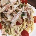 怪獣かなごん's cooksnap of when they made 簡単なピーナッツドレッシングの冷パスタ.
