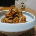 ダイナマイト漆黒's cooksnap of when they made 鶏皮とコンニャクのピリ辛☆生姜炒め.