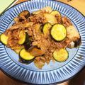 yuki7mizu's cooksnap of when they made ズッキーニと茄子の豚キムチ炒め♡.