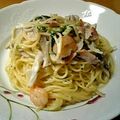 すわりん♪'s cooksnap of when they made エビと舞茸のクリ～ムパスタ☆.