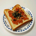 シビシビさん's cooksnap of when they made 鮭フレークのからしマヨトースト.