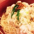 ももももさん's cooksnap of when they made 茹で鳥と食べるラー油のそうめん!.