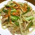 ジョングレ's cooksnap of when they made 焼きうどん(醤油味).