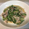 モモクマ太郎's cooksnap of when they made 豚肉とゴーヤのゴマポン酢和え.