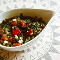 kebeibiko's cooksnap of when they made トマトとしそのドレシング.
