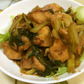 RINクック's cooksnap of when they made 鶏肉と小松菜の♪カレーマヨ♪炒め.