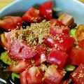ゆらみち's cooksnap of when they made トマトときゅうりの中華風サラダ.