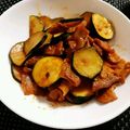 4double5's cooksnap of when they made 豚肉とズッキーニのケチャップ炒め.