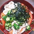 まい0202's cooksnap of when they made 簡単♪豚しゃぶネバトロ冷やしうどん♡.